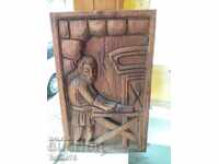 WOOD CARVING HANDMADE PANEL MASTER CARVING