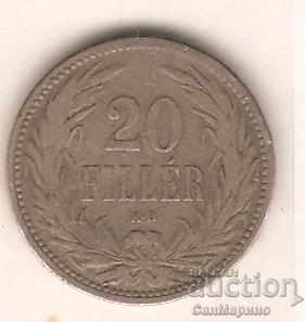 +Унгария  20  филера  1894 г.