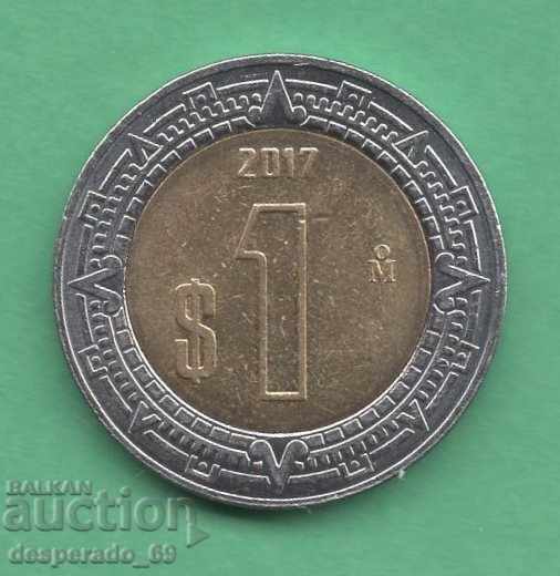 (¯` '• .¸ 1 peso 2017 MEXICO UNC- ¸. •' ´¯)