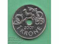 (¯` '• .¸ 1 krona 2007 NORWAY ¸. •' ´¯)