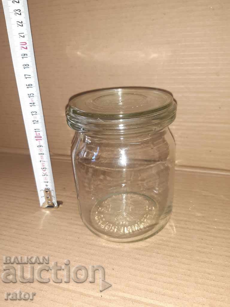 Very old large jar with lid - Germany PFANNERGLAS