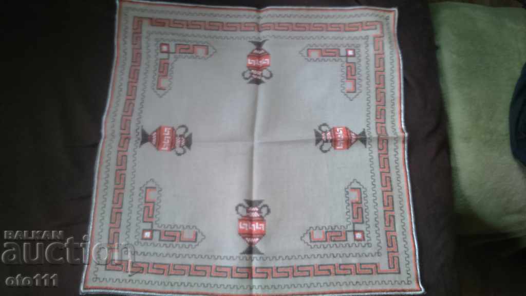 SQUARE, COVER - HAND EMBROIDERED - 60/60 cm with price 25.00 BGN | € 12.78