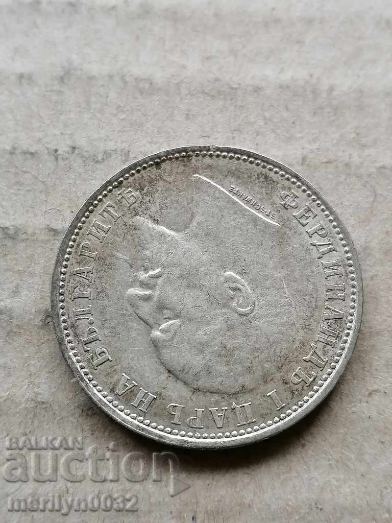 Coin 1 lev 1910 Kingdom of Bulgaria silver - 6