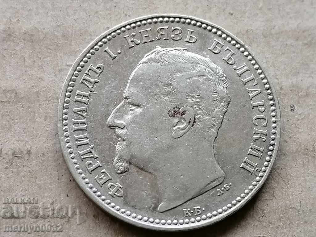 Coin 1 lev 1891 Principality of Bulgaria silver - 5 Coin 1 lev 1891 Principality of Bulgaria silver - 5