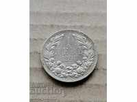 Coin 1 lev 1891 Principality of Bulgaria silver