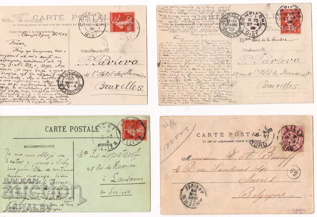 4 France traveled 1907-1909 with price 11.00 BGN | € 5.62 4 France traveled 1907-1909 with price 11.00 BGN | € 5.62