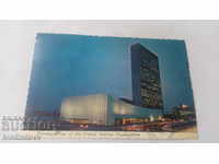 P K New York Evening View of the United Nations 1980