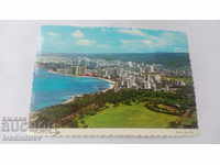P K Insula Oahu Hawaii Vedere panoramică a plajei Waikiki
