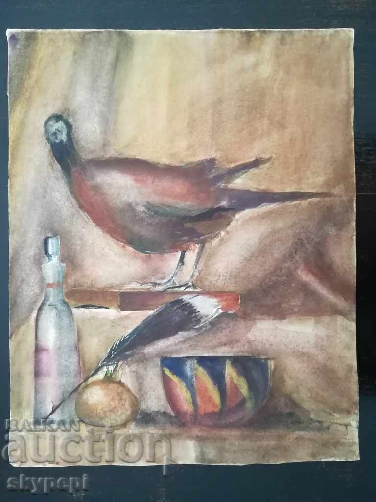Watercolor painting from the 70s
