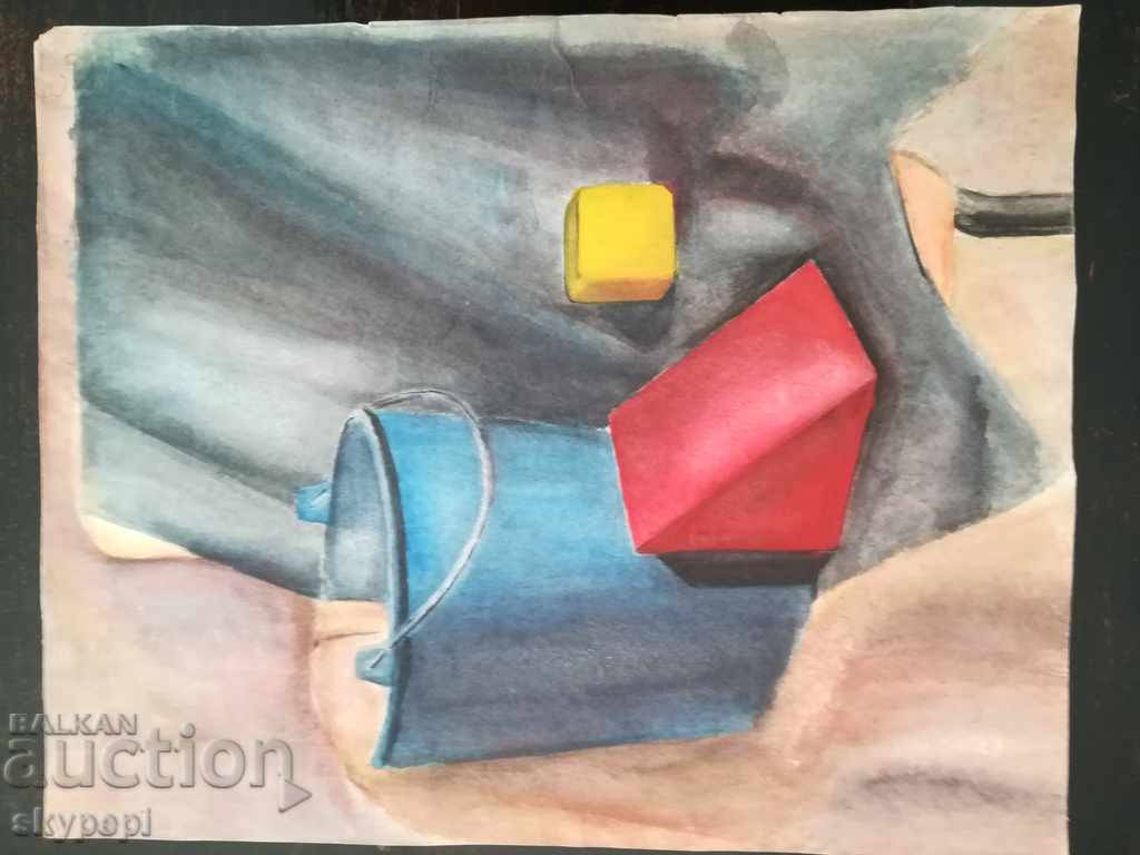 Still life AQUAREL from the 80s with price 40.00 BGN | € 20.45