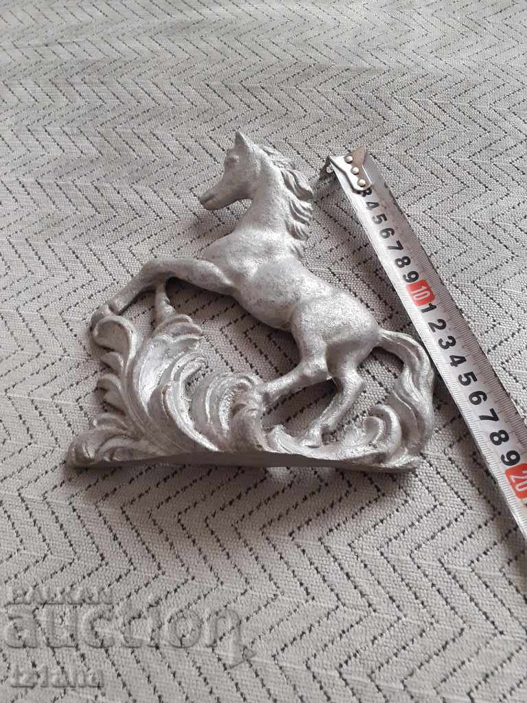 Auction  Old aluminum casting Horse, Horse