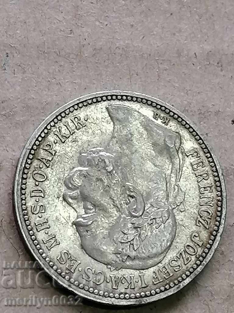 Coin 1 crown 1915 Austro-Hungarian silver - 5 Coin 1 crown 1915 Austro-Hungarian silver - 5