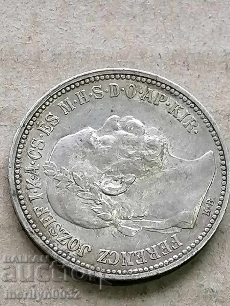 Coin 1 crown 1915 Austro-Hungarian silver - 6 Coin 1 crown 1915 Austro-Hungarian silver - 6