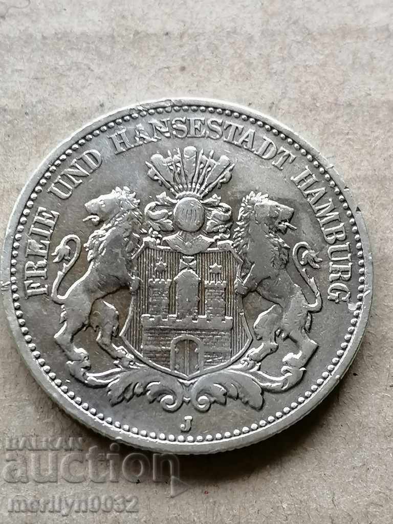 Delivery of Coin 2 marks 1904 Germany Hamburg silver Delivery of Coin 2 marks 1904 Germany Hamburg silver