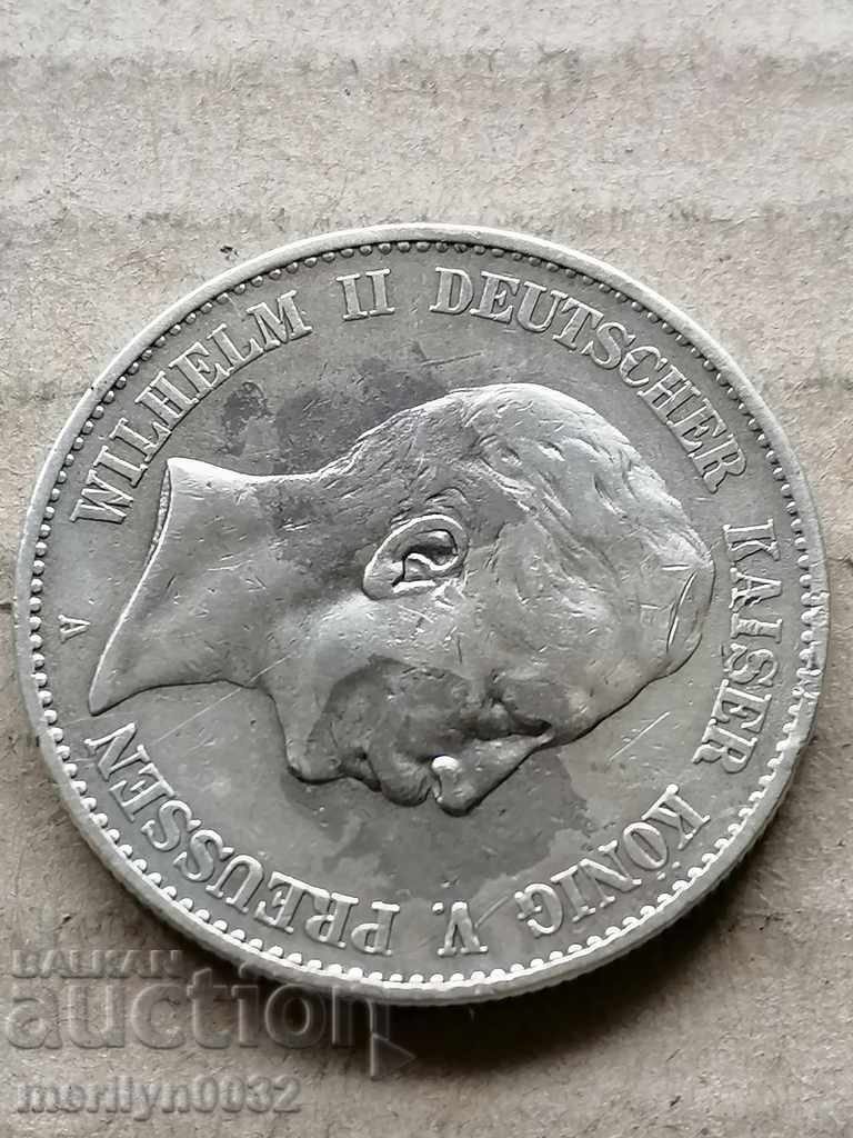 Coin 2 marks 1900 Germany Prussia silver - 5 Coin 2 marks 1900 Germany Prussia silver - 5