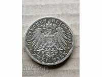 Monedă 2 mărci 1900 Germania Prusia argint