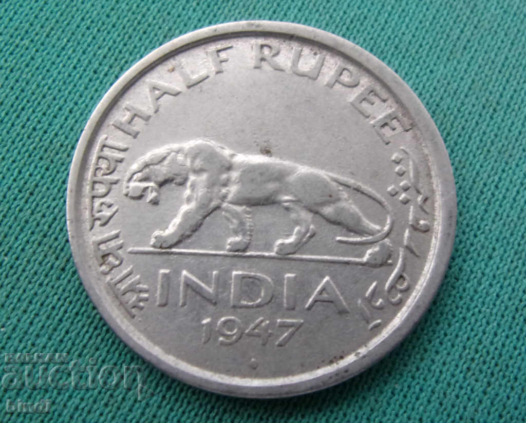 British India 1 Rupee 1947 Rare