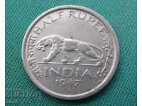 Британска Индия 1 Рупия  1947  Rare