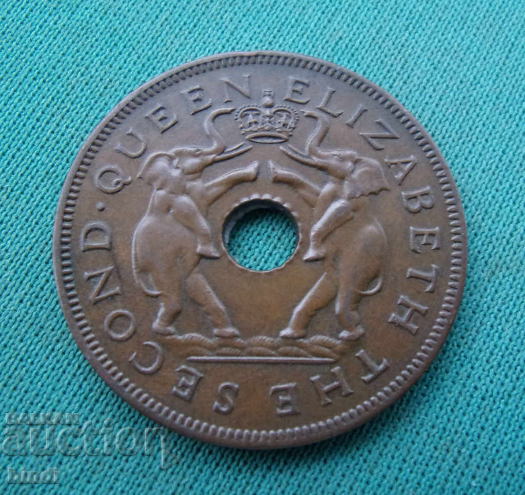 British Rhodesia and Nyasaland 1 Penny 1955 Rare
