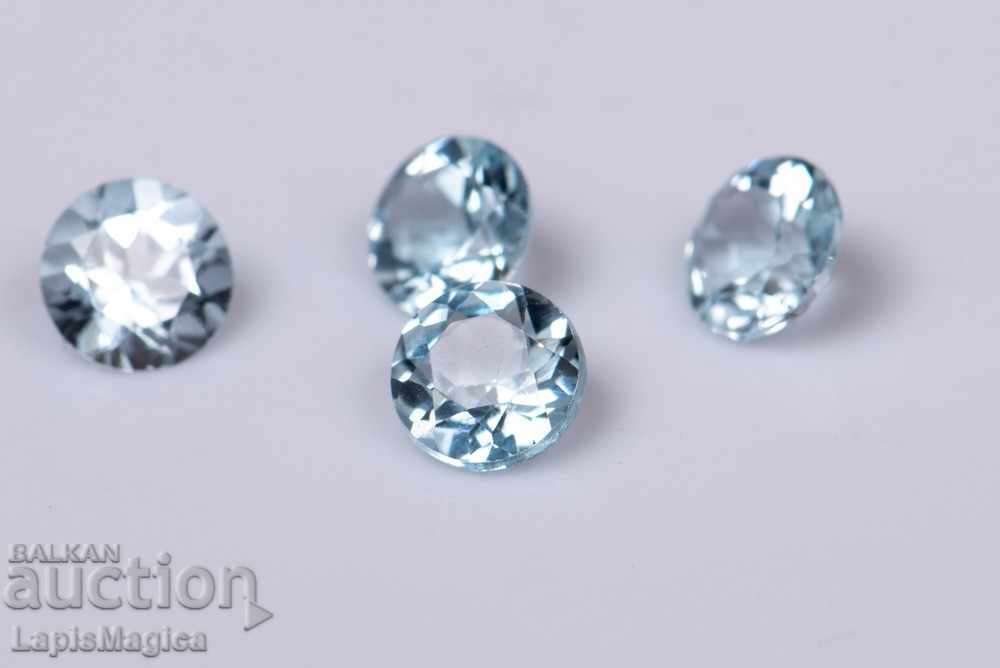 Pale blue topaz 5mm - price for 1 pc