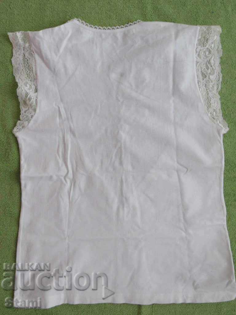 Auction White women's sleeveless corsage with exquisite lace, new, size M Auction White women's sleeveless corsage with exquisite lace, new, size M