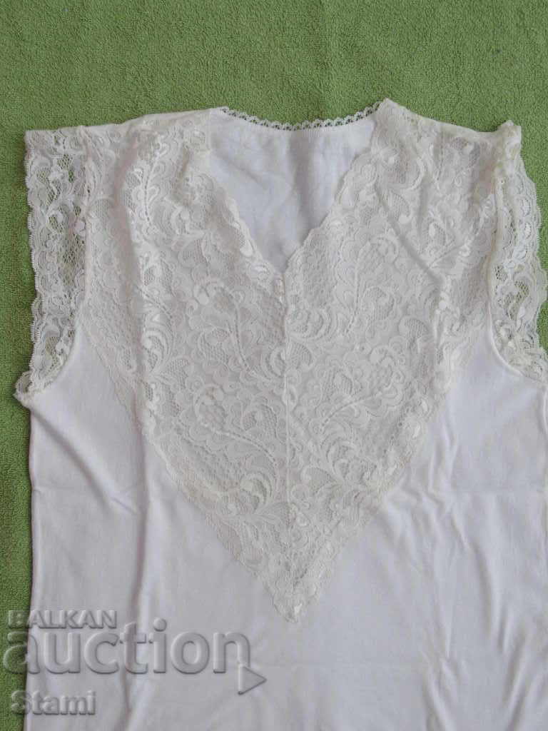White women's sleeveless corsage with exquisite lace, new, size M - 5 White women's sleeveless corsage with exquisite lace, new, size M - 5