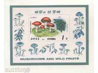 Pure block Mushrooms 1989 from North Korea