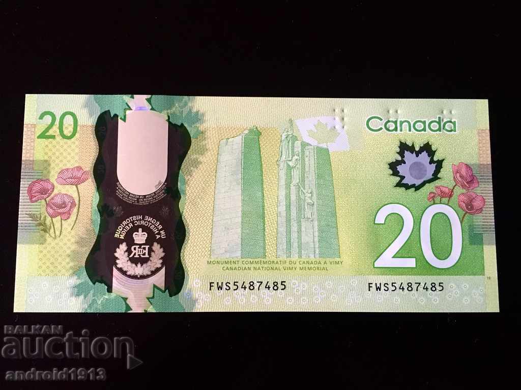 Auction  CANADA - 20 Dollars 2015, P-111, UNC, JUBILEE, RARE