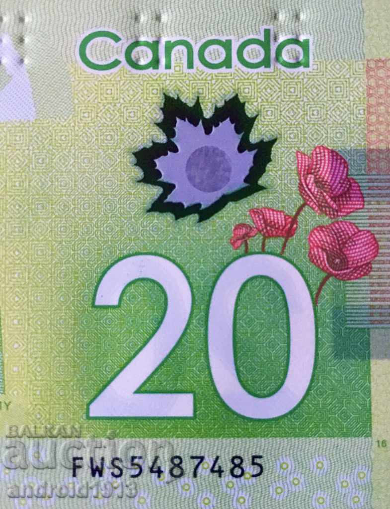 CANADA - 20 $ 2015, P-111, UNC, JUBILEE, ROW