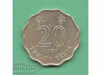 (¯` '• .¸ 20 cent 1997 HONG KONG ¸. •' ´¯)