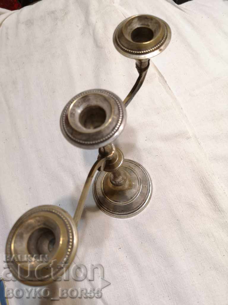Antique Bronze Silver-Plated Candlestick 3 candles with price 45.00 BGN | € 23.01 Antique Bronze Silver-Plated Candlestick 3 candles with price 45.00 BGN | € 23.01