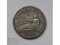 2 pesete argint Spania 1869 - monedă de argint
