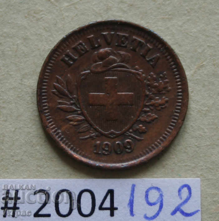 1 rapen 1909 Switzerland - rare with price € 16.72 | 32.70 BGN