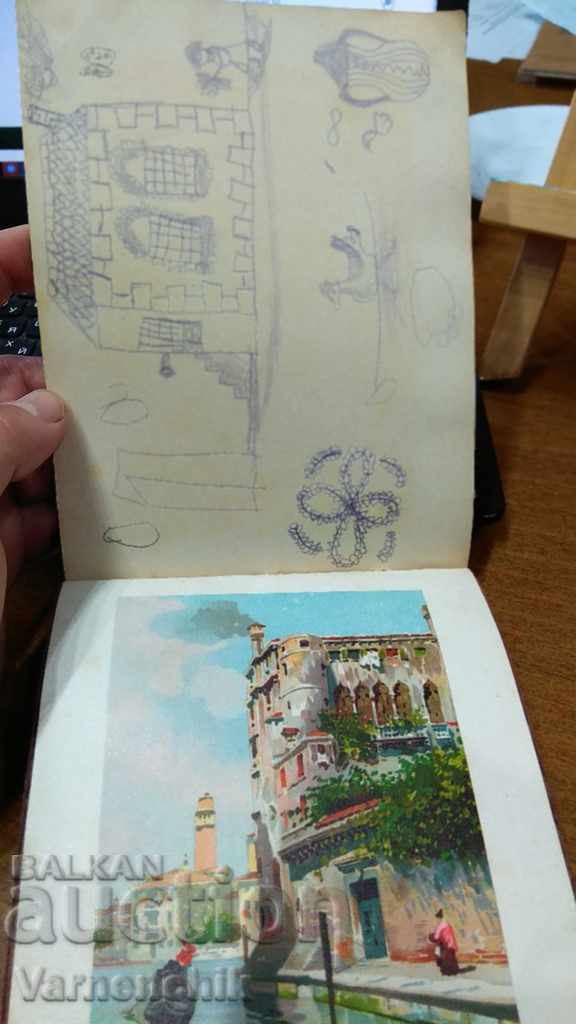 20 pcs. Old WATERCOLOR from Venice 1870-1900 - 5