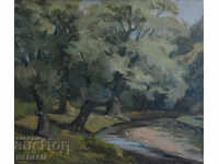 Atanas Mihov-landscape-oil paints-1949-framed