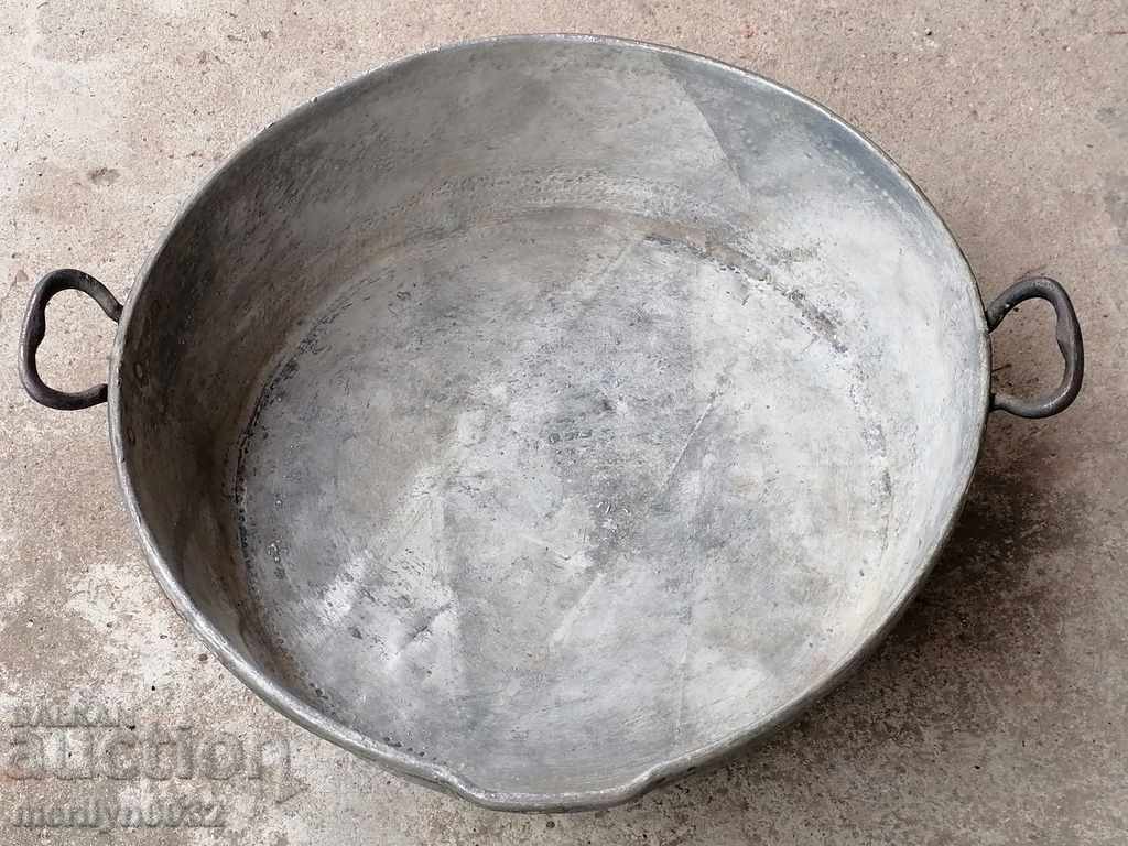 Стара бакърена тава за лютеница меден съд бакър с цена € 69.97 | 136.85 лв.