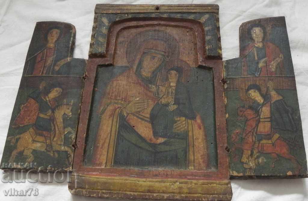 Παλιό σπίτι εικονίδιο, τρίπτυχο - 6 Παλιό σπίτι εικονίδιο, τρίπτυχο - 6