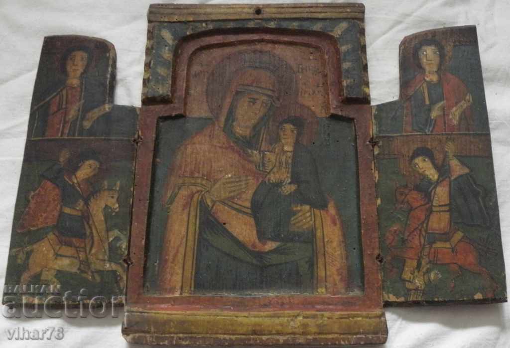 Old home icon, triptych-ONLY BY PERSONAL TRANSFER