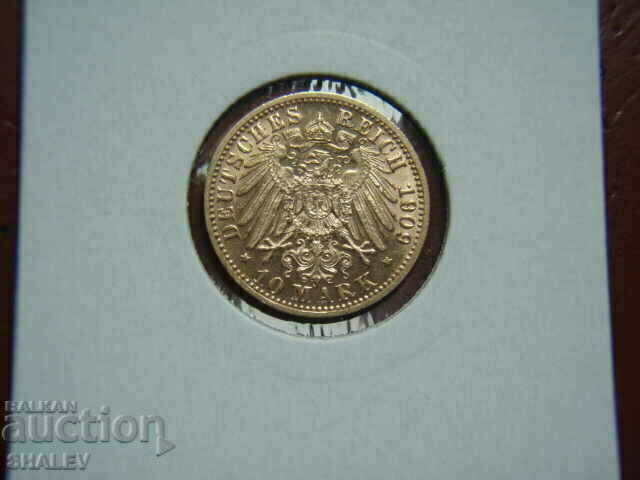 10 Mark 1909 Wurtemberg (Germany) Württemberg - AU (gold)