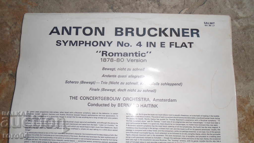Livrarea Simfonia Bruckner nr. 4 Romantic