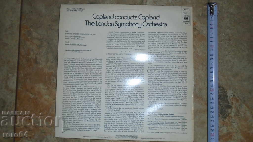 Auction Copland Conducts Copland Auction Copland Conducts Copland