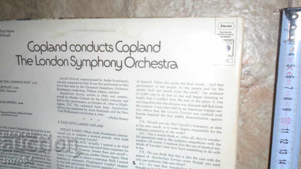 Delivery of Copland Conducts Copland Delivery of Copland Conducts Copland
