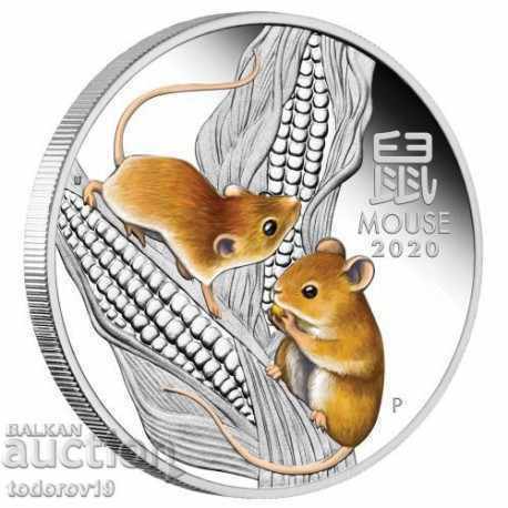 Lunar Year of the Mouse /Colored/ 2020 1 oz