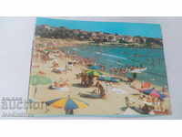 Пощенска картичка Созопол Плажът 1977