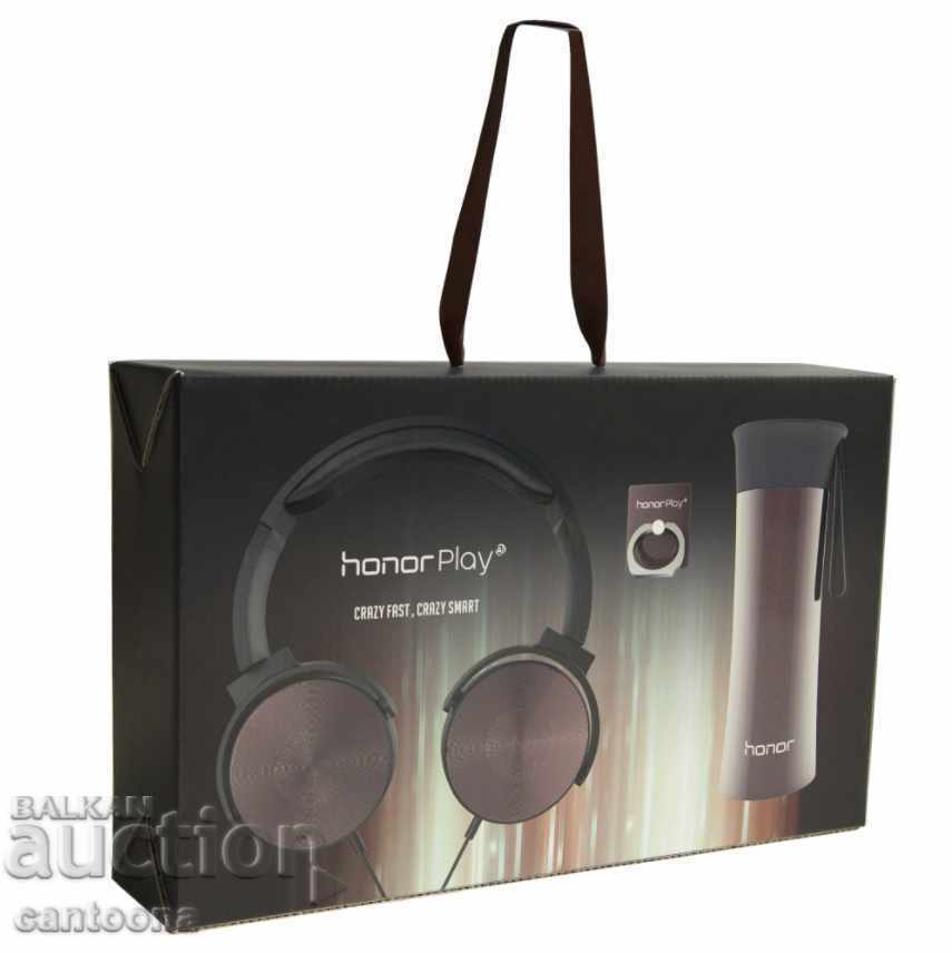 Σετ δώρου Gift Box Honor-ακουστικά, μπουκάλι, θήκη