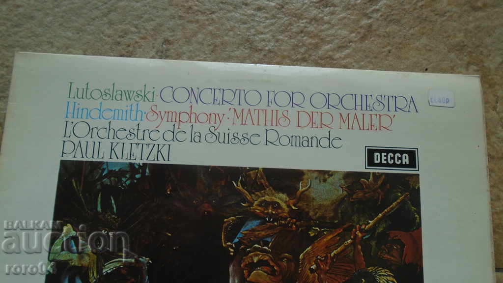 LUTOSLAWSKI - CONCERTO PENTRU ORCHRESTA cu preț € 10.77 | 21.06 BGN