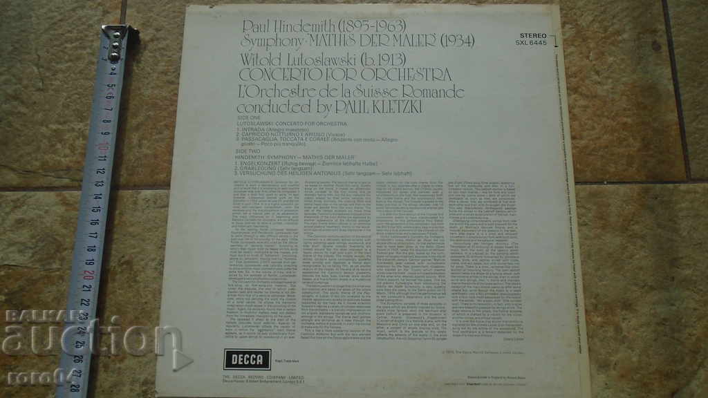 Licitație LUTOSLAWSKI - CONCERTO PENTRU ORCHRESTA