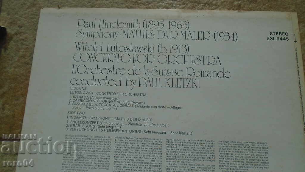 Παράδοση LUTOSLAWSKI - CONCERTO ΓΙΑ ΟΡΧΡΕΣΤΑ Παράδοση LUTOSLAWSKI - CONCERTO ΓΙΑ ΟΡΧΡΕΣΤΑ