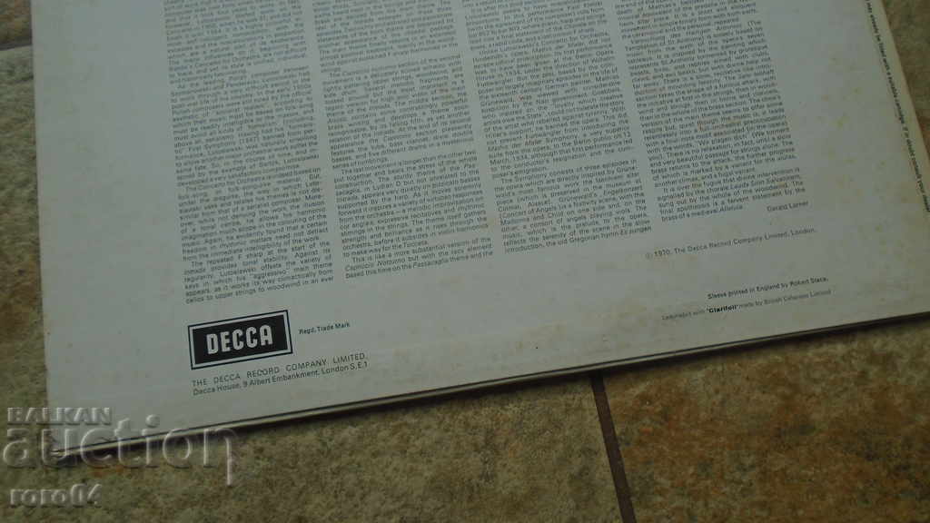 LUTOSLAWSKI - CONCERTO ΓΙΑ ΟΡΧΡΕΣΤΑ - 5 LUTOSLAWSKI - CONCERTO ΓΙΑ ΟΡΧΡΕΣΤΑ - 5