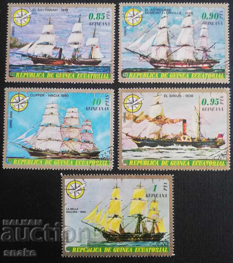 Equatorial Guinea 1976 - Ships. Sailing ships